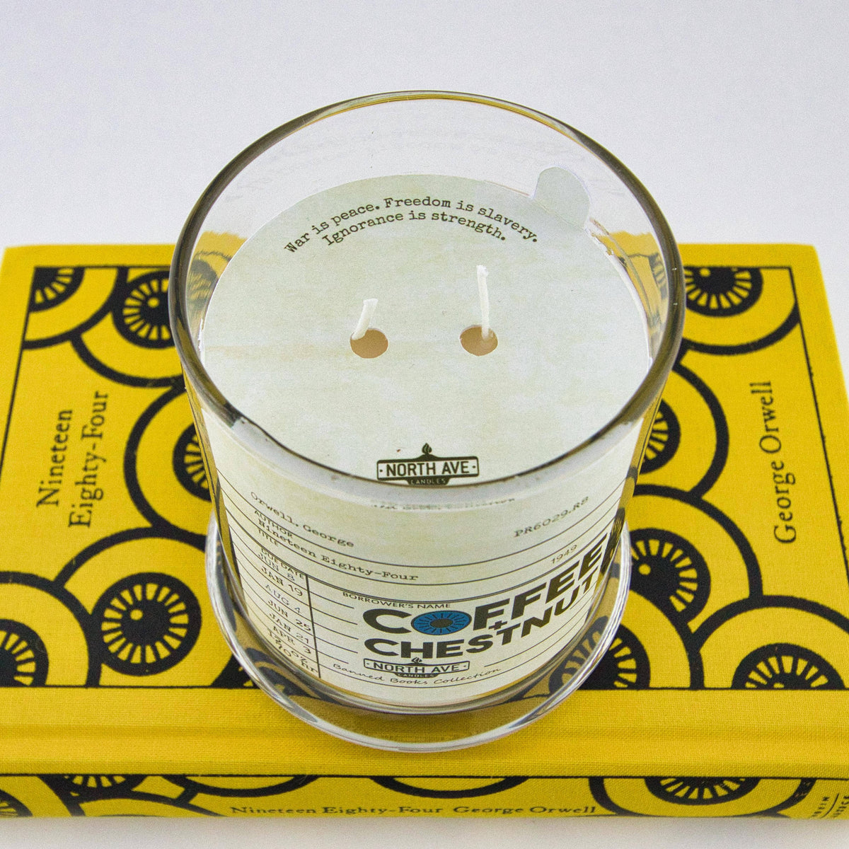 Banned Book Candle, George Orwell 1984 / bookstore gift
