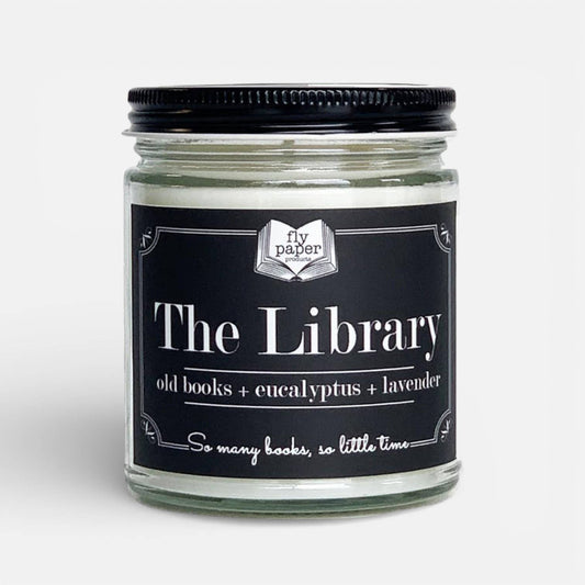 The Library 9oz Candle Old Books + Eucalyptus + Lavender