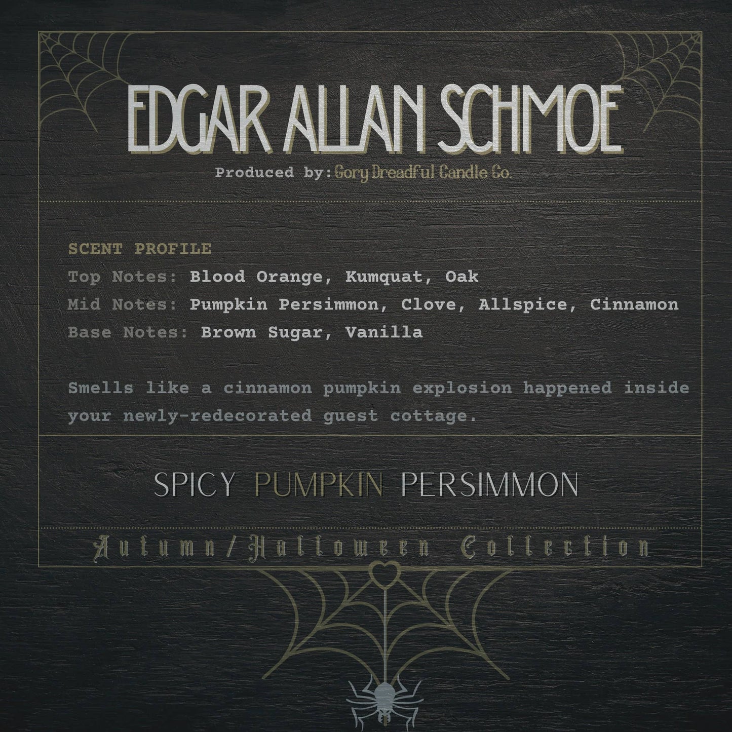 Edgar Allan Schmoe Wickless Candle