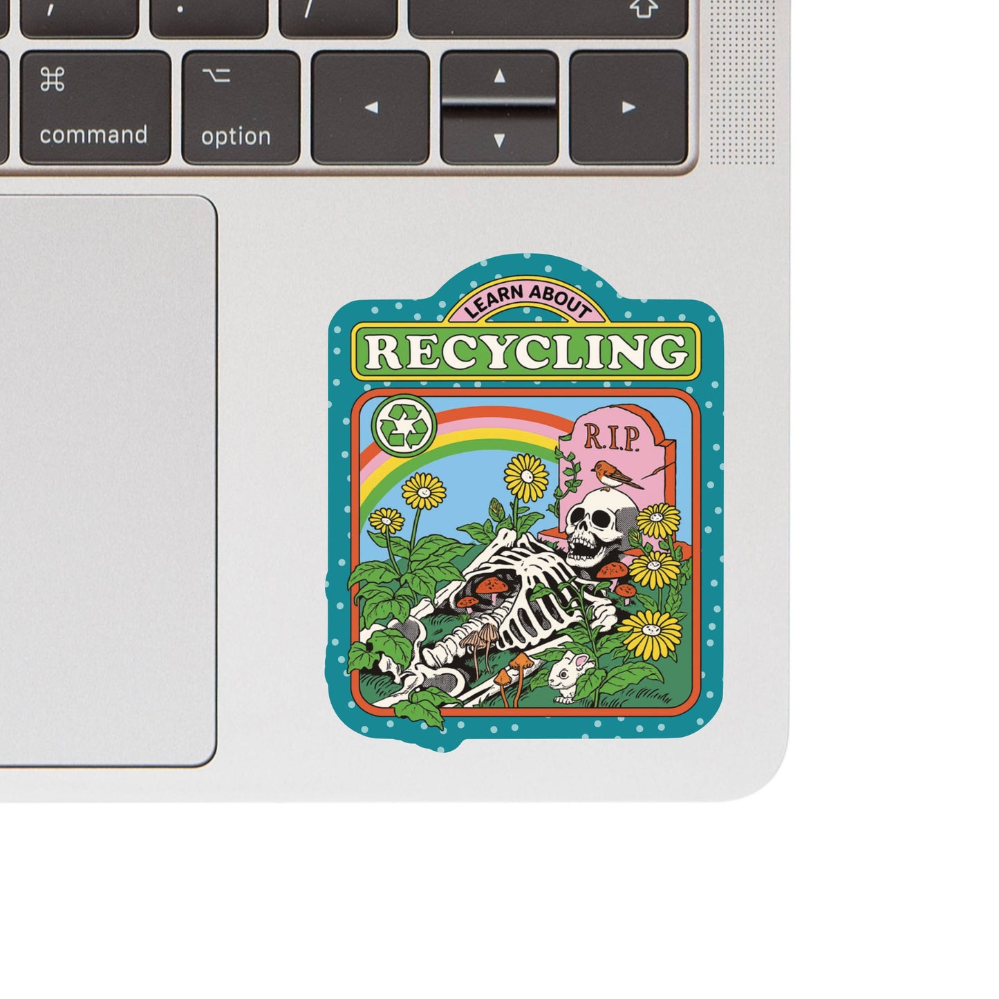 Funny Skeleton Recycling Humor High Quality Vinyl Sticker