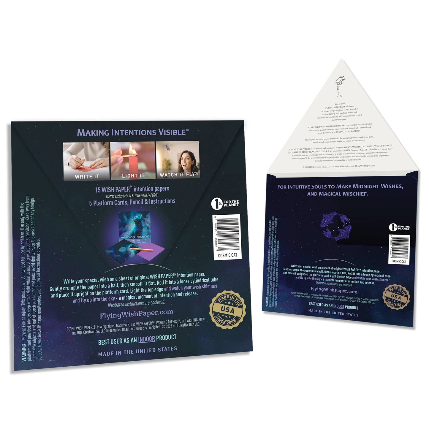COSMIC CAT — WISHING PAPERS™ Mini 15 WISHING KIT™ Gift