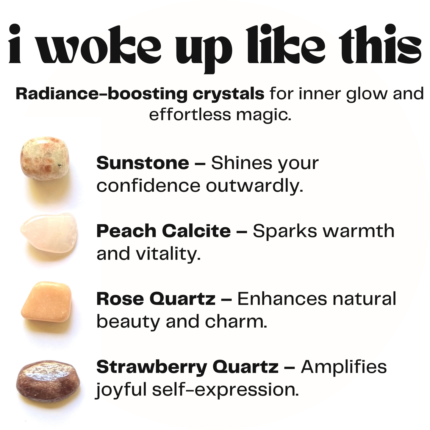 I woke up like this - crystals for beauty - cheeky gift funny gift set
