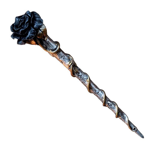 Black Rose Wand (Wand Ornament)