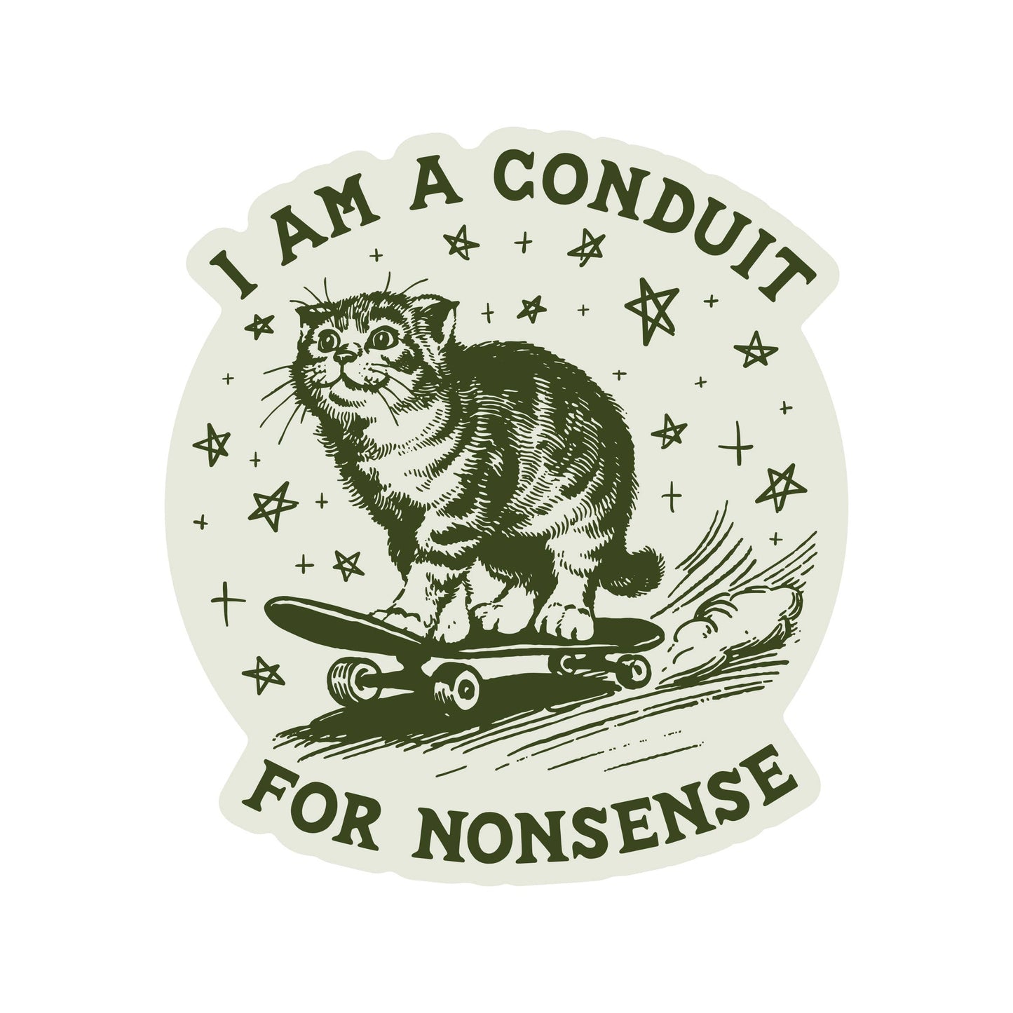 Silly Funny Kitty Cat High Quality Vinyl Sticker