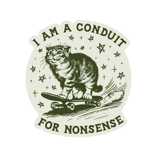 Silly Funny Kitty Cat High Quality Vinyl Sticker