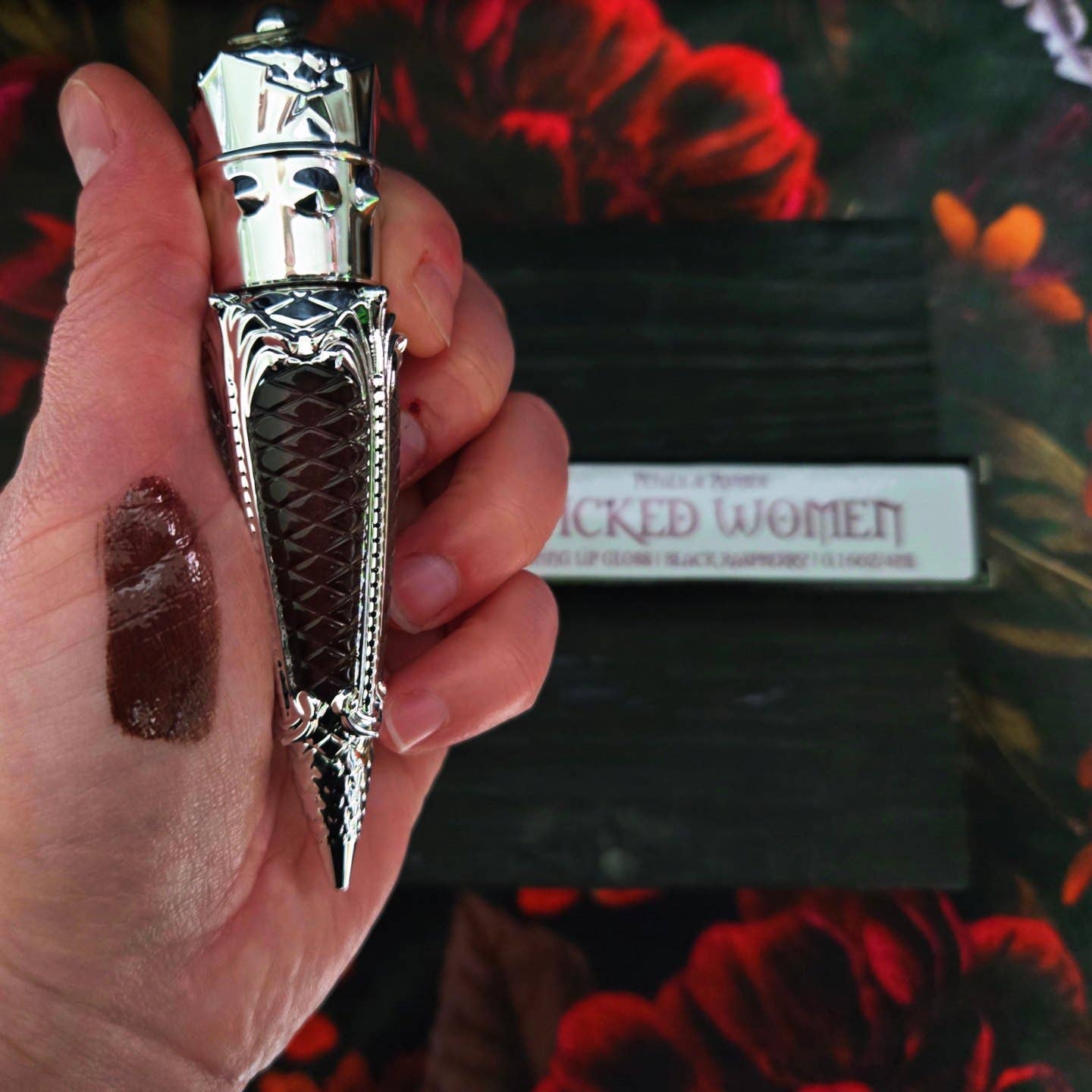 Wicked Women Lip Gloss | black raspberry | dried blood red