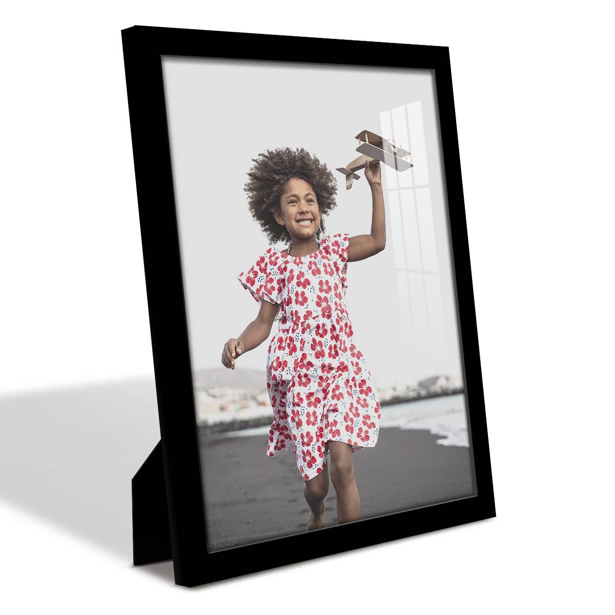 Photo Frame. Real Wood Modern Frame, Black