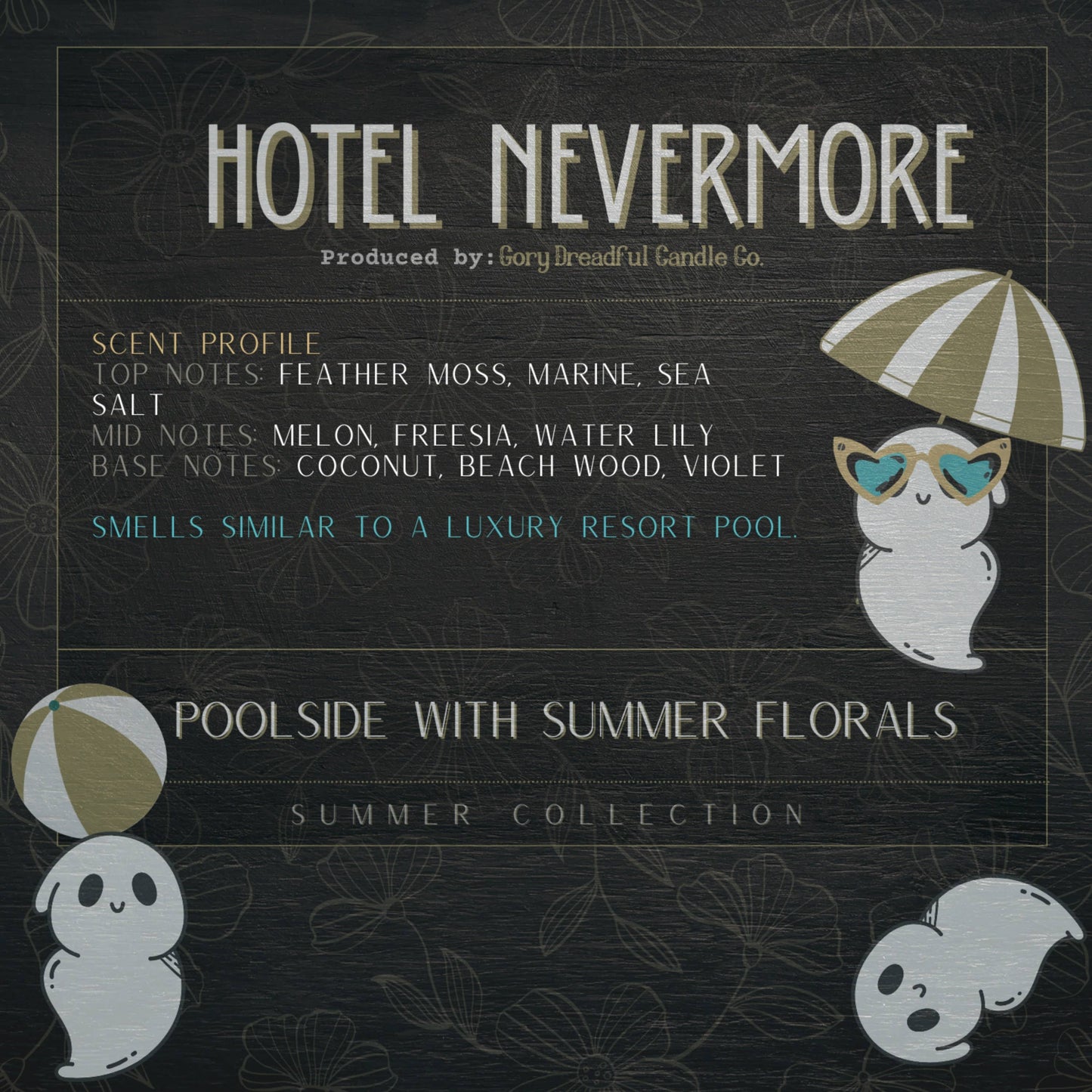 Hotel Nevermore Salt Potpourri - Poolside Summer Florals 