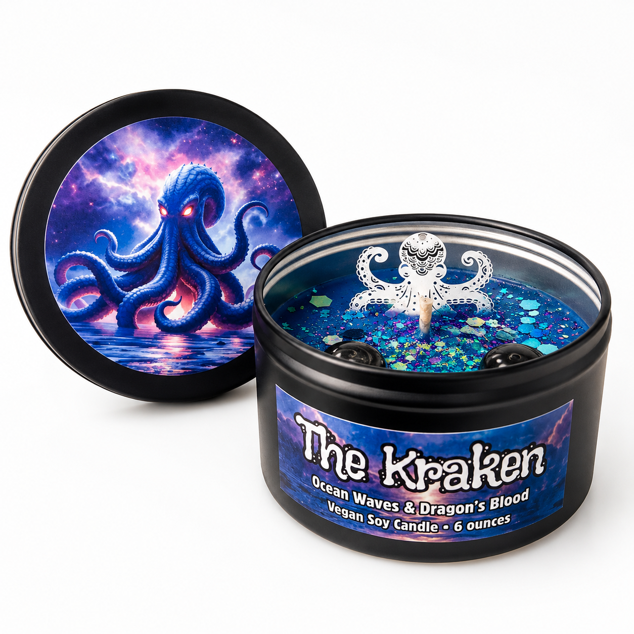 The Kraken Candle | Ocean Waves & Dragon’s Blood