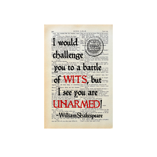 I would challenge you | Dictionary Print | Vintage Book Art