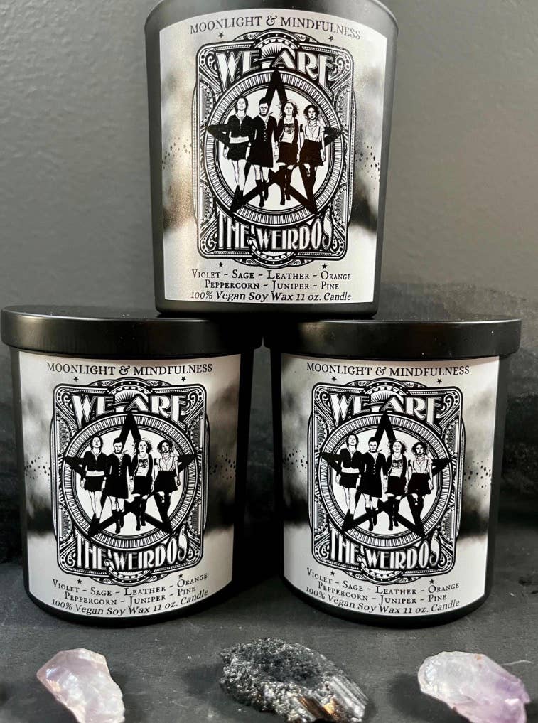 We Are The Weirdos Soy Wax Crystal Candle, Hand-Poured