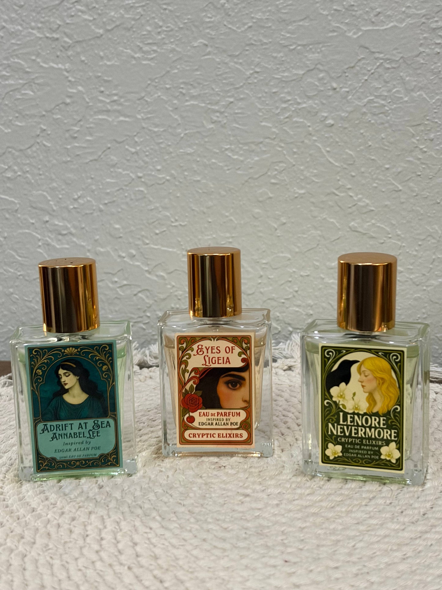 All 3 Women of Edgar Allan Poe Literary Perfume Collection 