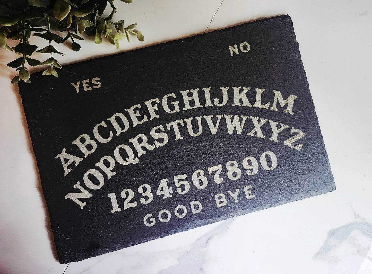 12" Engraved Slate Ouija Board Trivet