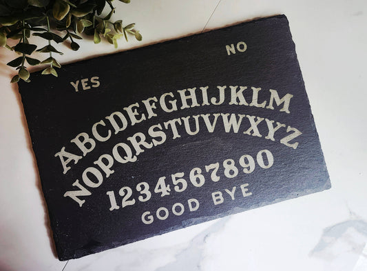 12" Engraved Slate Ouija Board Trivet