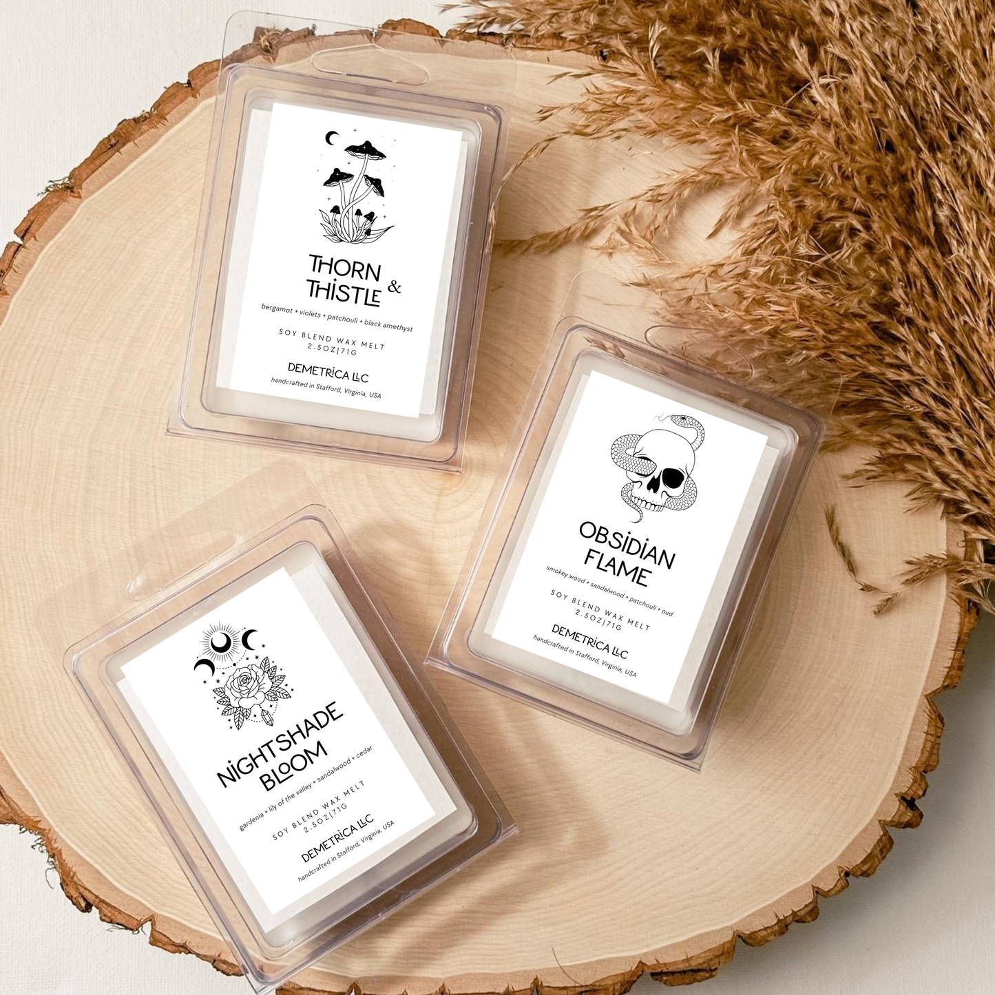 Nightshade Bloom Soy Wax Melts, Witchy Spiritual Ritual