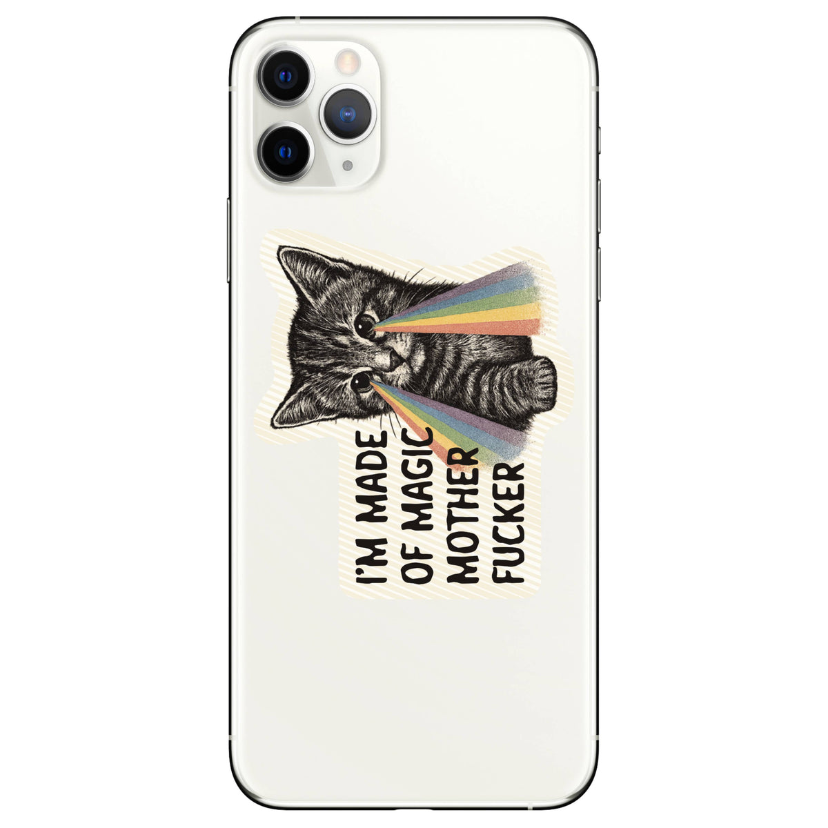 Magic Fuck Kitty Cat Prism Swear High Quality Vinyl Sticker