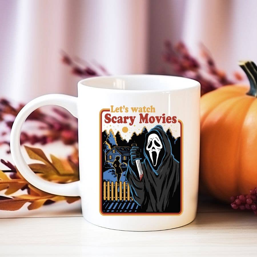 Let's Watch Scary Movies Halloween 11 oz Coffee Mug