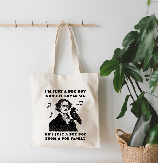 I'm Just A Poe Boy Canvas Tote Bag