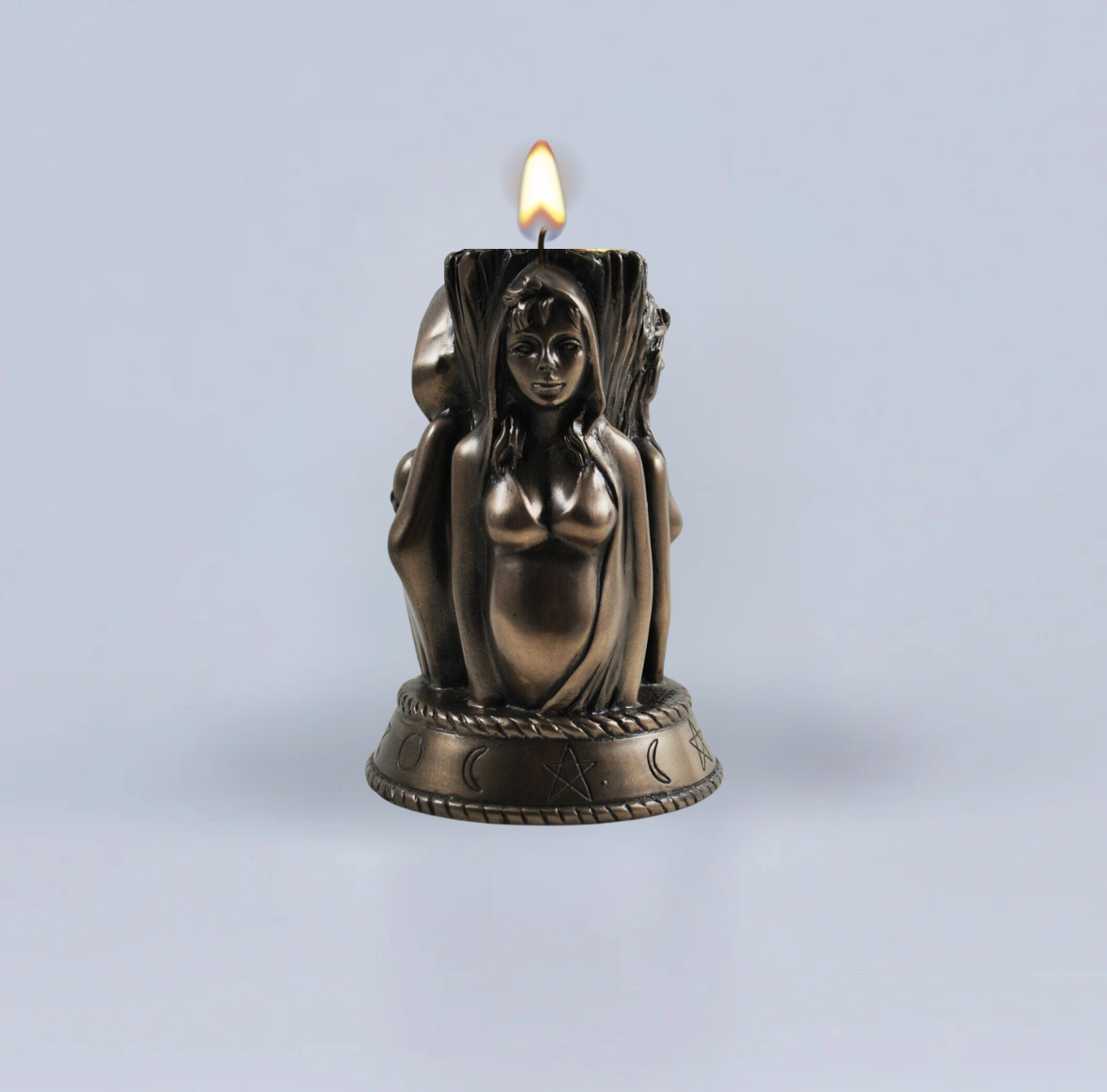 Hekate Candle | Hecate Candle | Maiden, Mother, Crone |  Black (Rosemary)