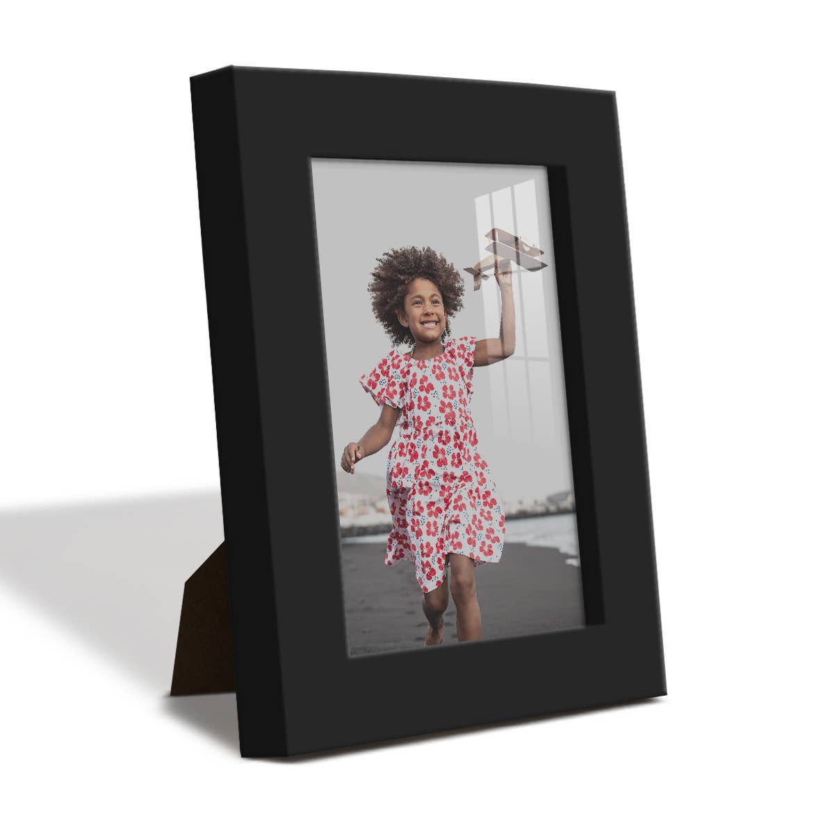 Photo Frame. Real Wood Modern Frame, Black