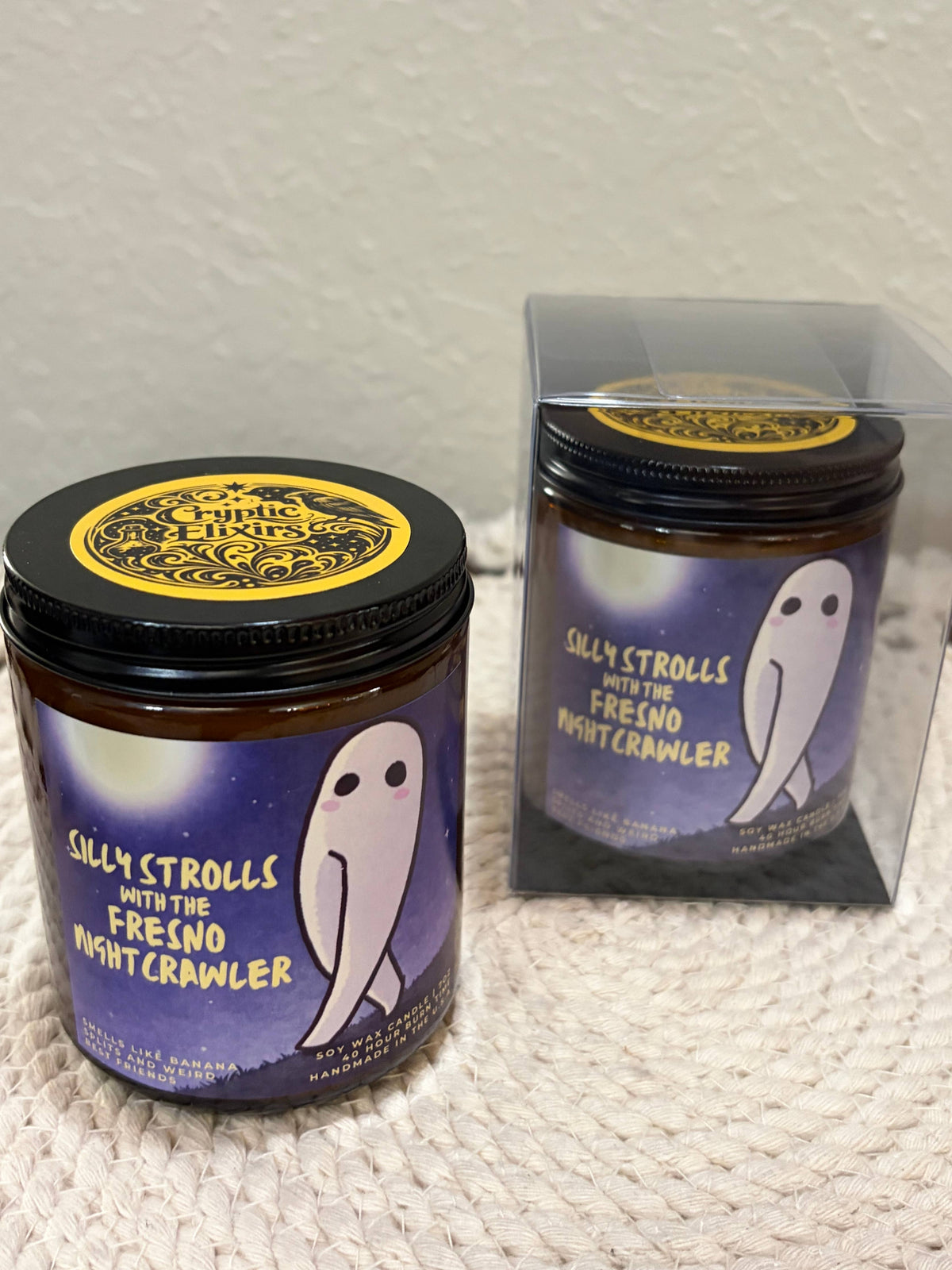Fresno Nightcrawler Cryptid Banana Split Hand Poured Candle