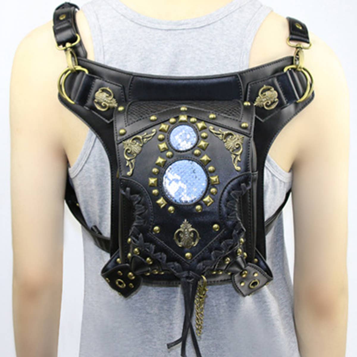 STEAMPUNK ONE-SHOULDER DIAGONAL BAG PURSE_CWAB0639