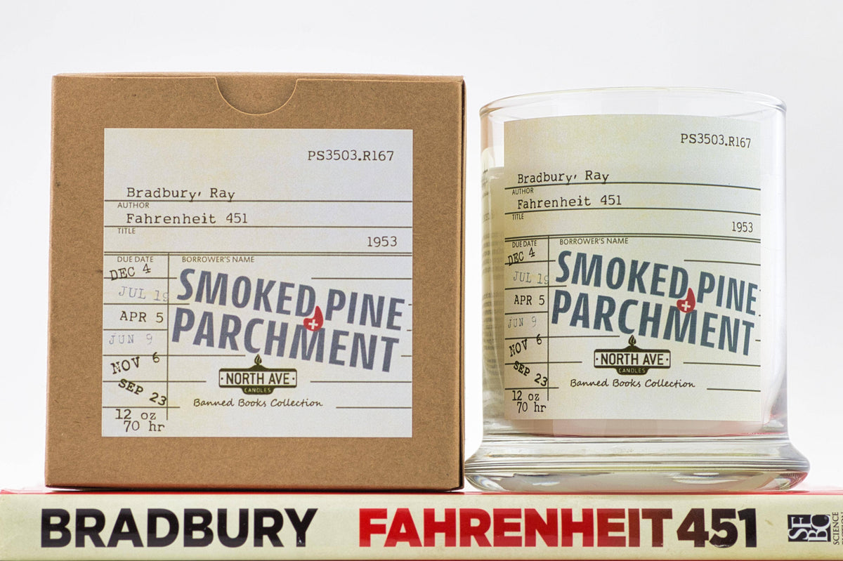 Banned Book Candle, Fahrenheit 451 / bookstore gift