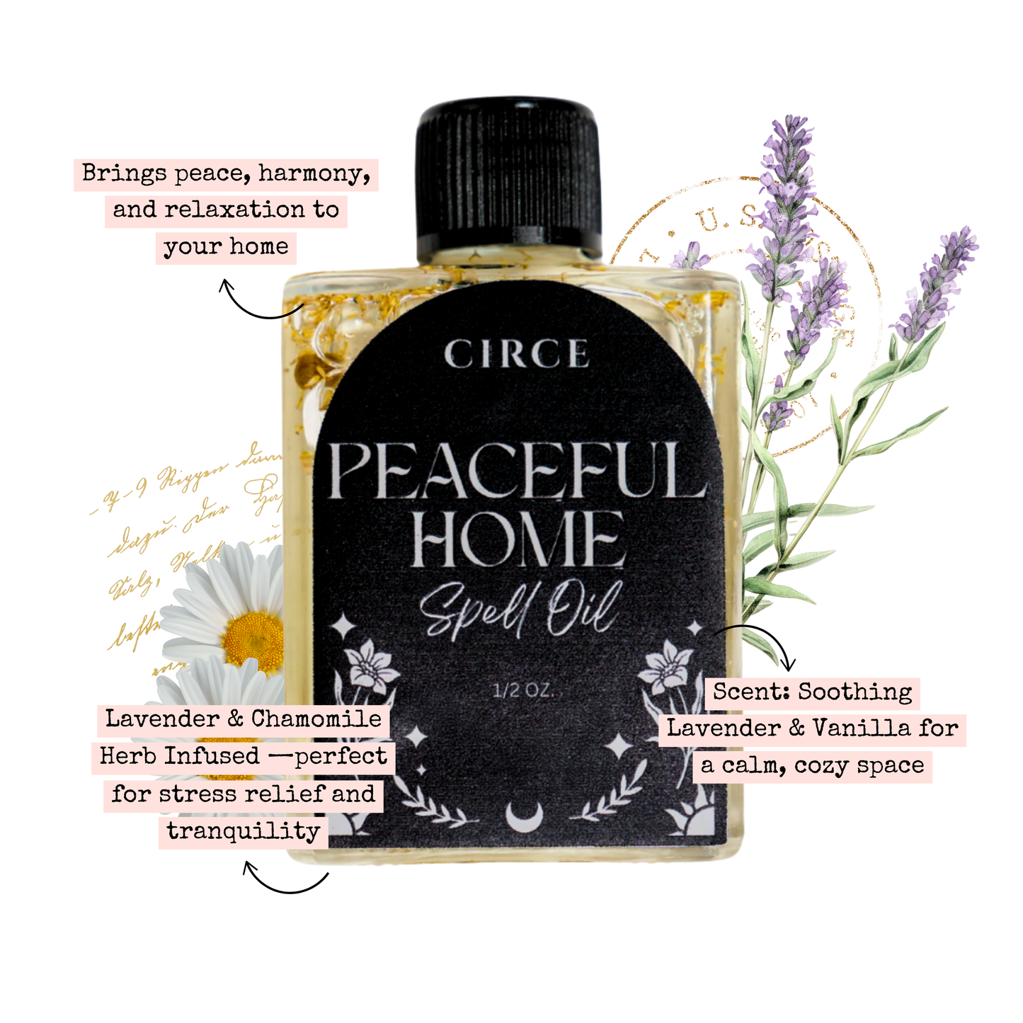 CIRCE Peaceful Home Spell Oil 1/2 oz. - Wholesale