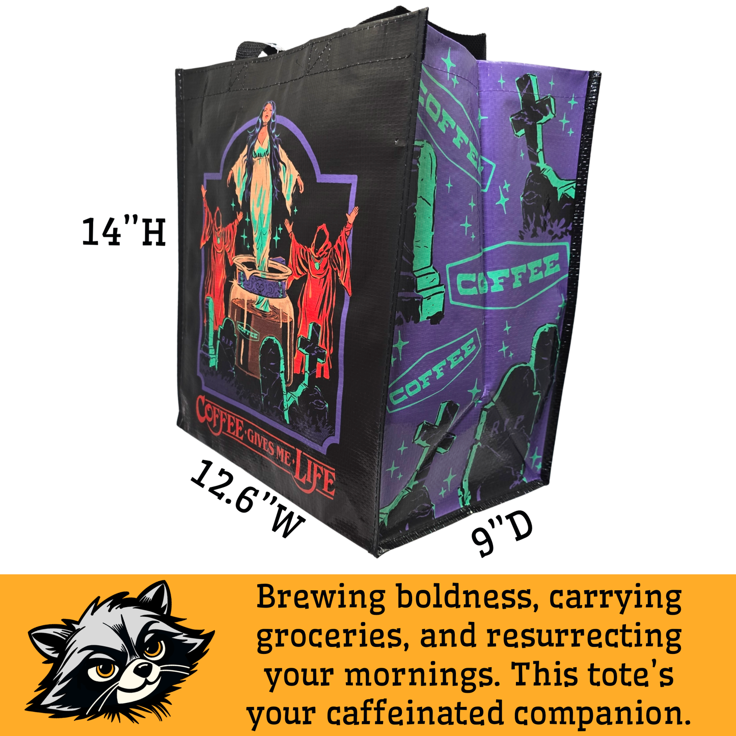 Coffee Gives Me Life Grocery Tote