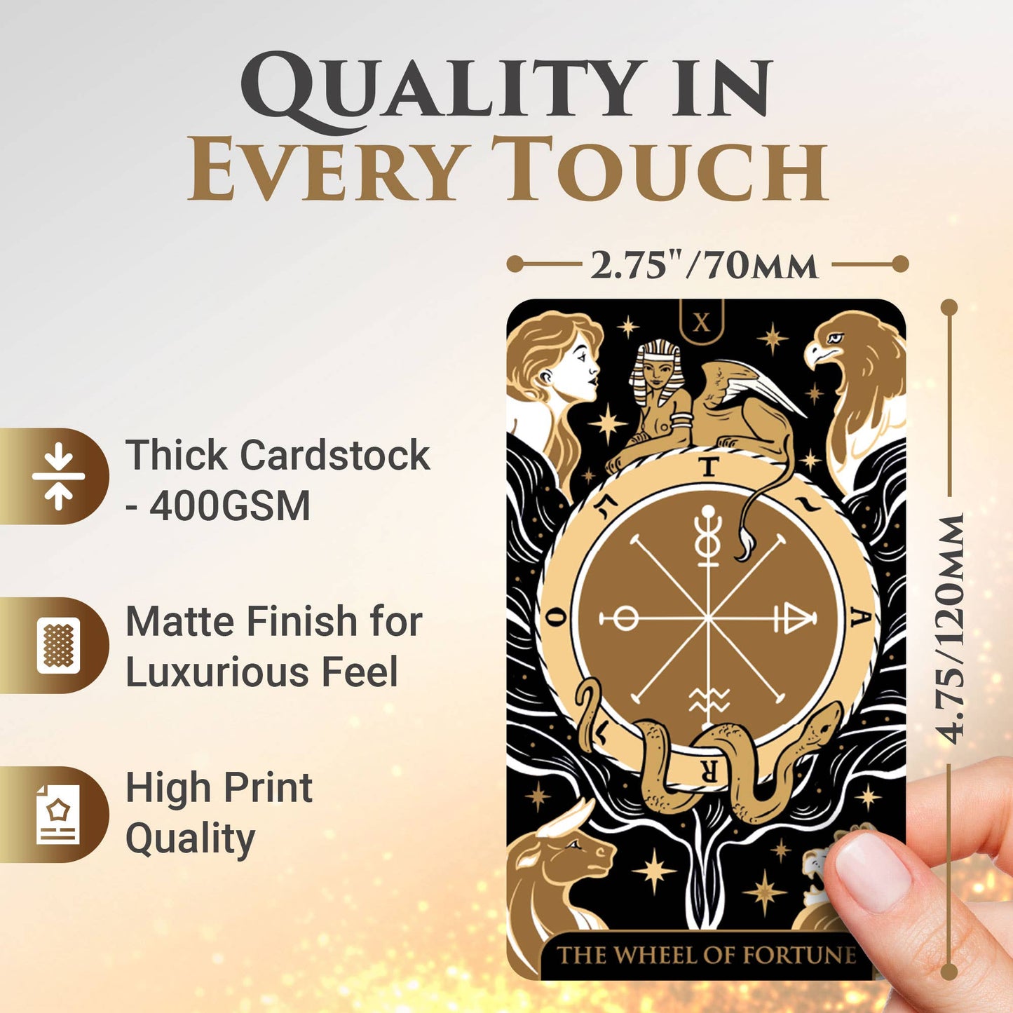 Wyspell Starlight Tarot Cards - Gold Edition