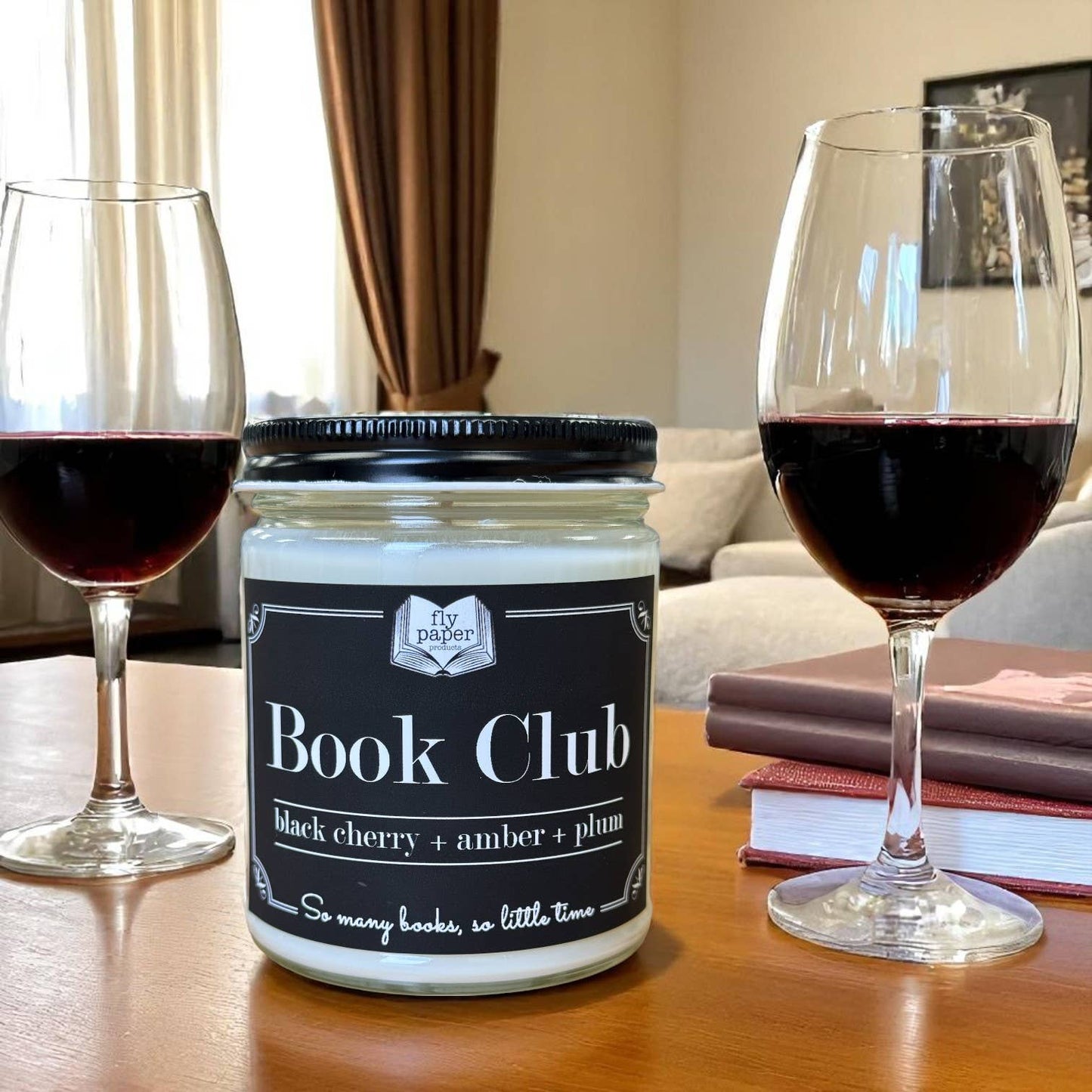 Book Club 9oz *New Scent* Black Cherry + Amber + Plum