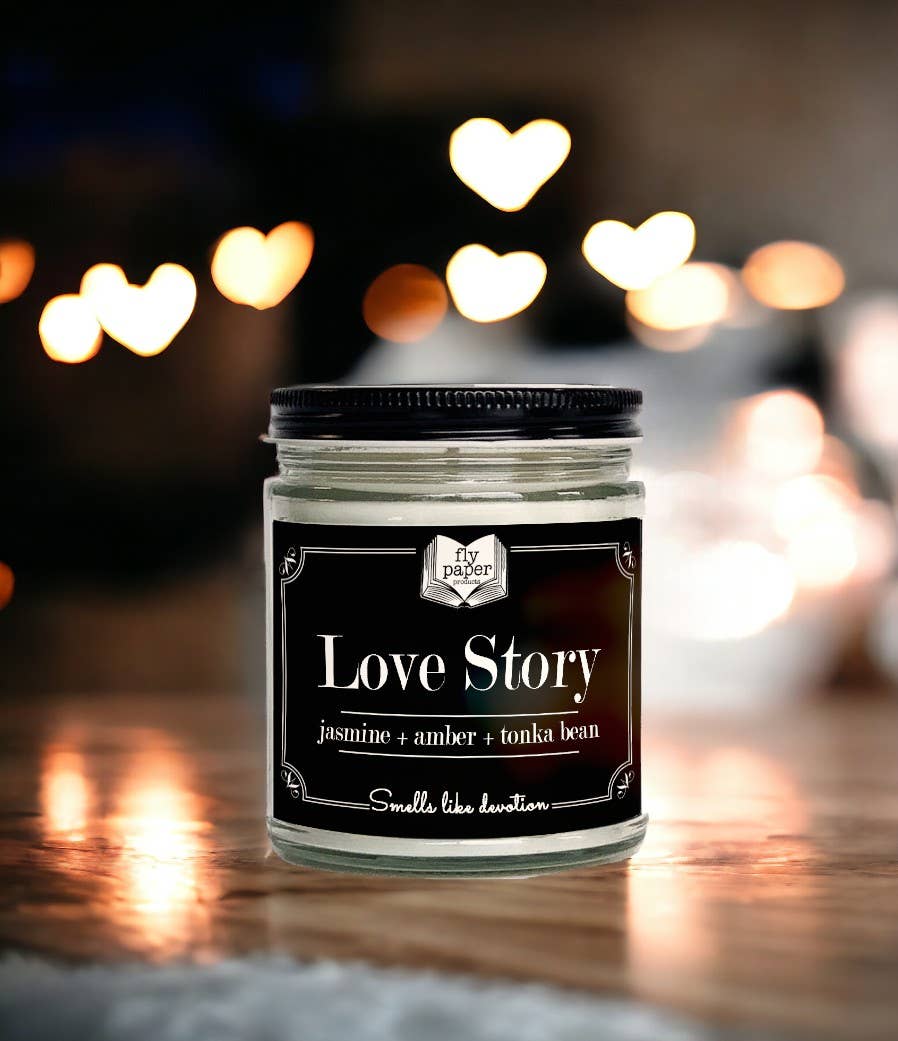 Love Story 9oz Candle Jasmine + Amber + Tonka Bean