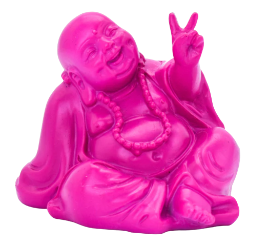 Peace Buddha – Pink Resin