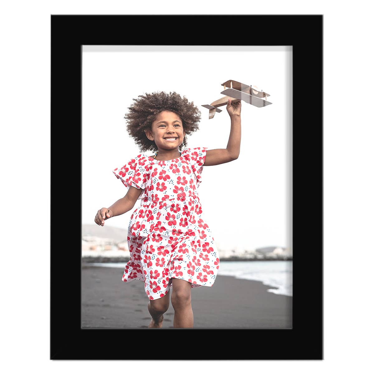 Photo Frame. Real Wood Modern Frame, Black