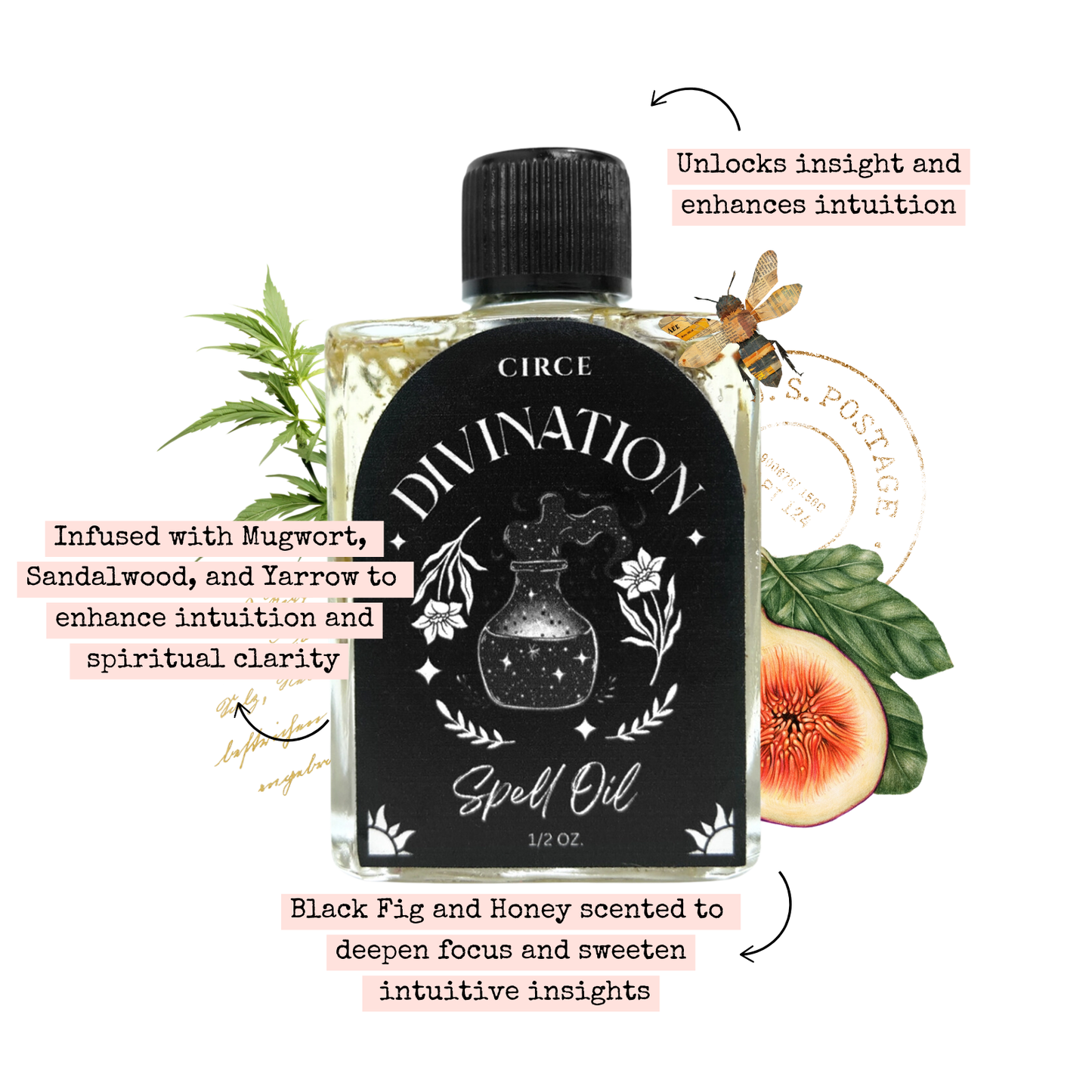 Divination Spell Oil - Intuition and Psychic 0.5oz