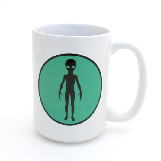 Alien 15 Oz mug, Believe in Yourself, UFO, space creature