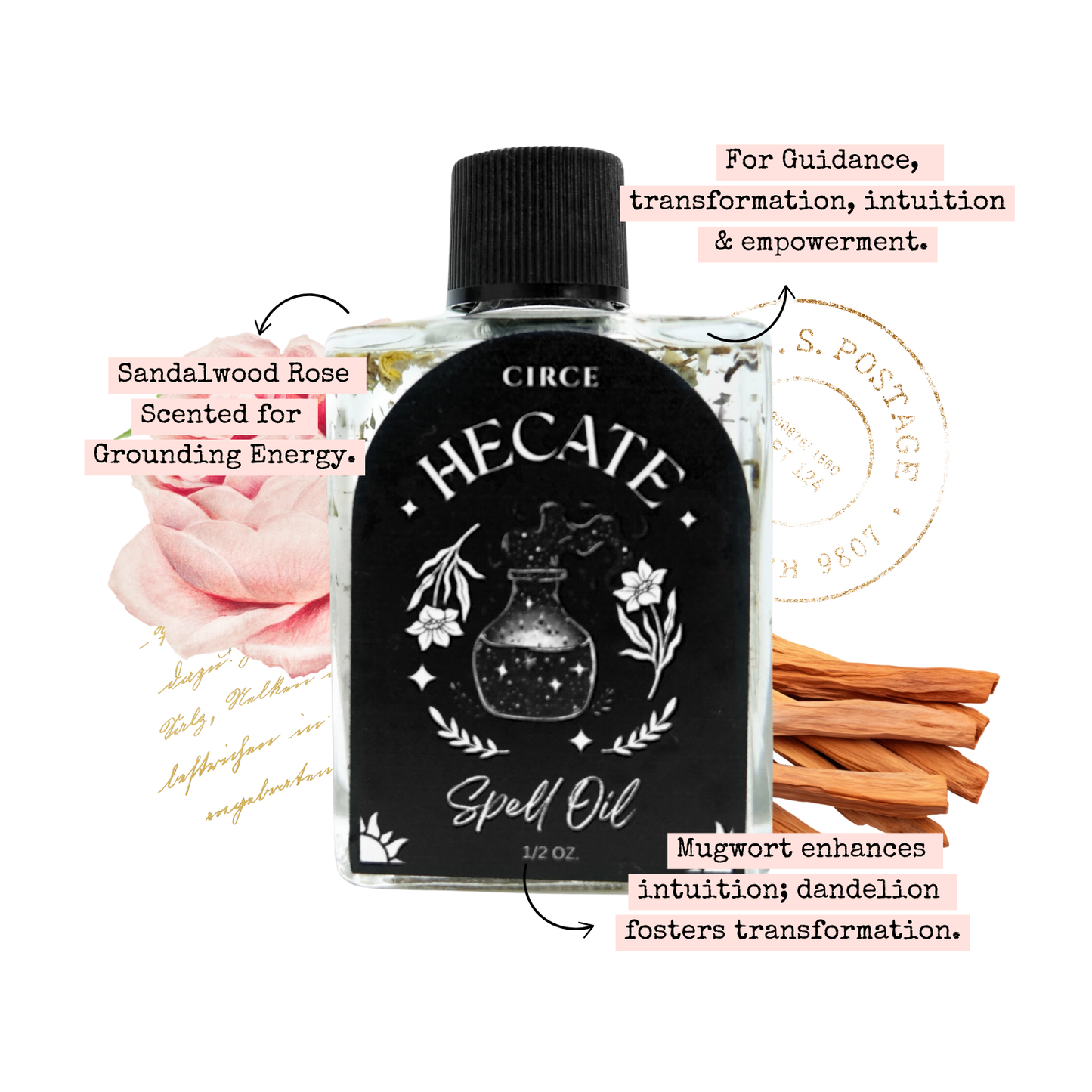 Hecate Spell Oil - Ritual and Intention 0.5oz