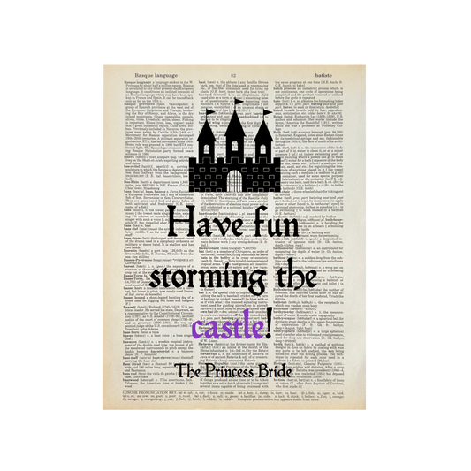 Have fun storming | Dictionary Print | Vintage Book Art