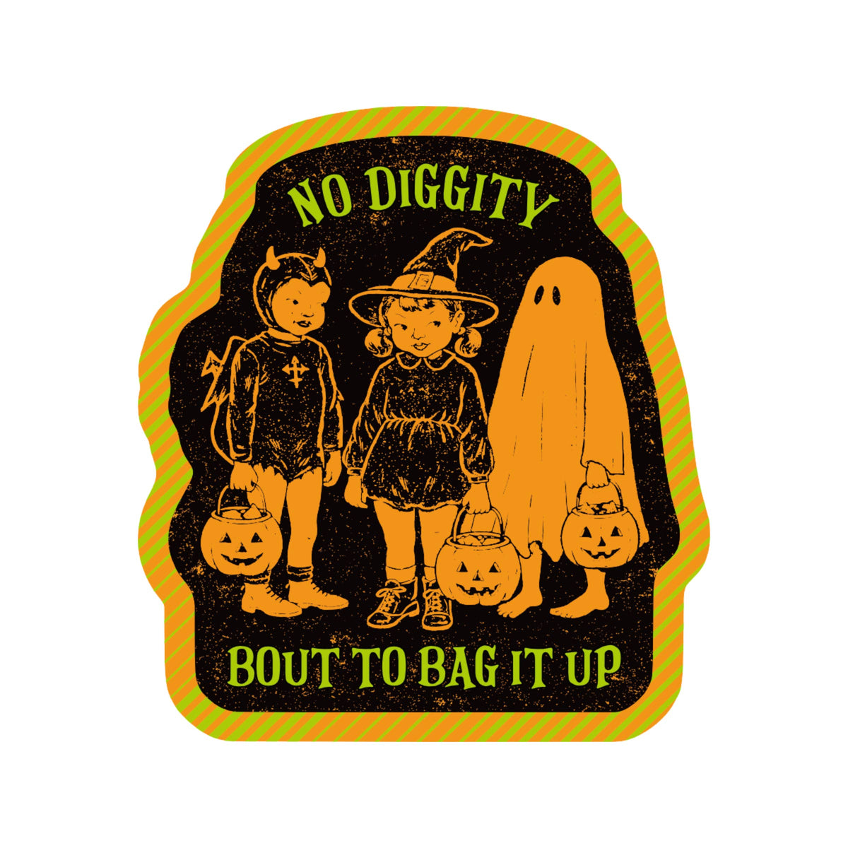 Bag It Up Halloween Humor High Quality Vinyl Sticker