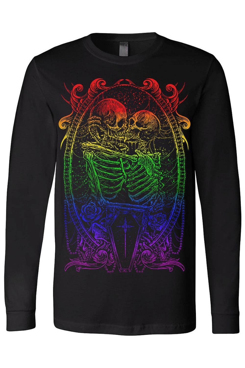 Pride Skeleton Love Tee [GOTH RAINBOW]