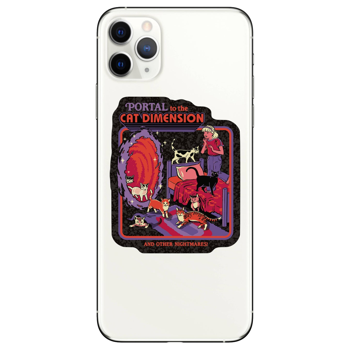 Cat Dimension Funny Horror High Quality Vinyl Sticker