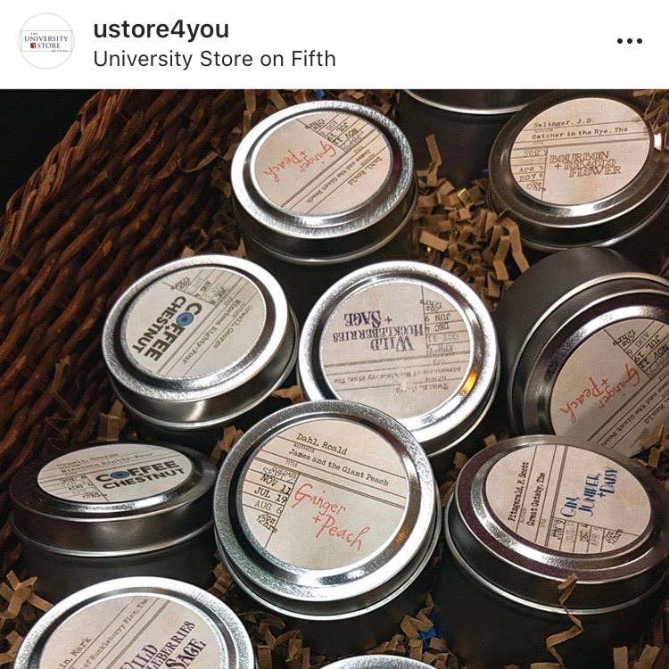 Mini Tins / book candles / sub box / bookstore sidelines