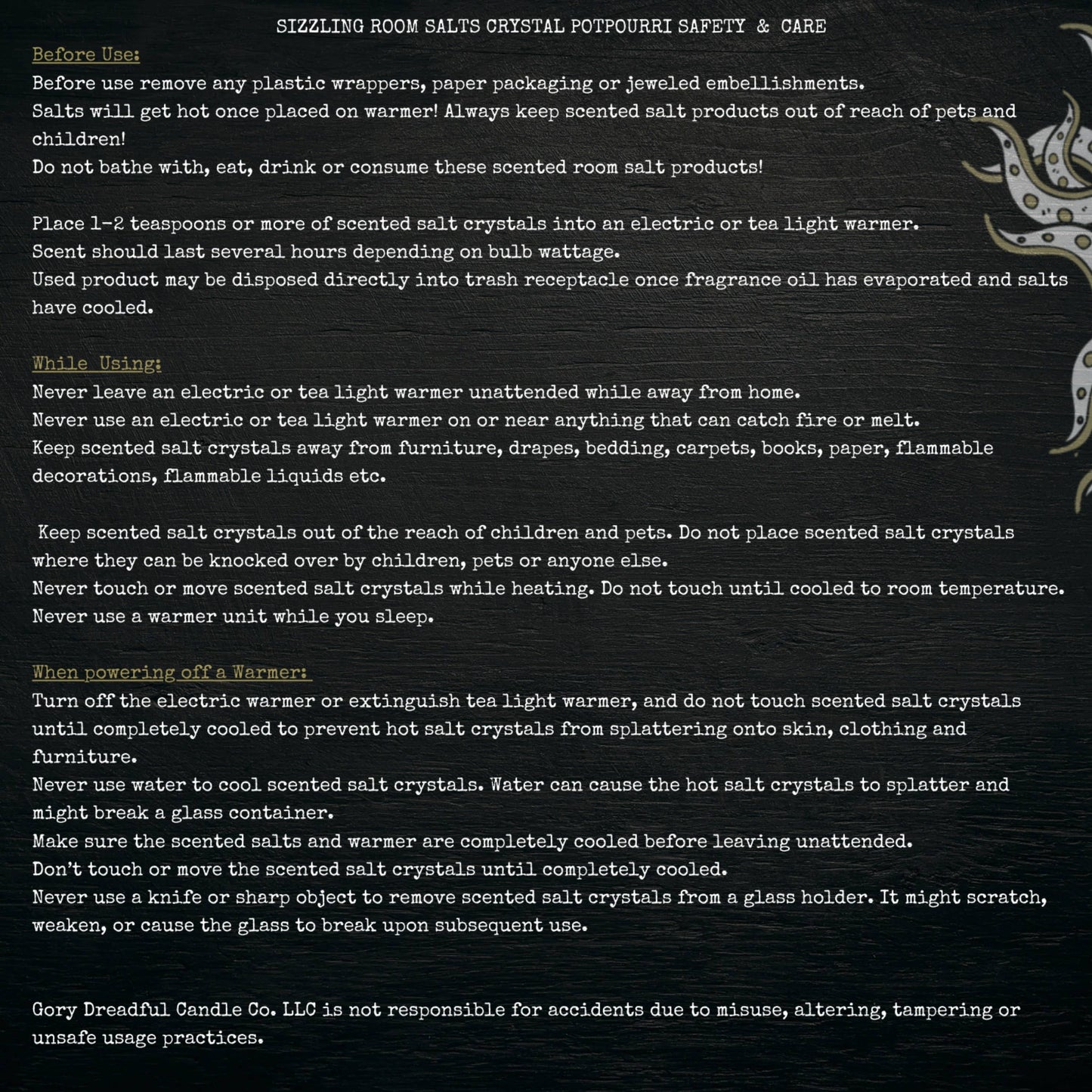 Kraken Unleashed Amber Citrus Musk Salt Crystal Potpourri
