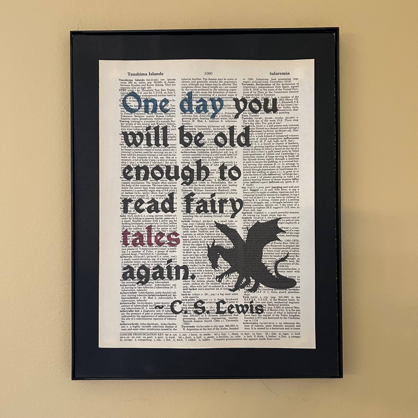 One day you will be | Dictionary Print | Vintage Book Art
