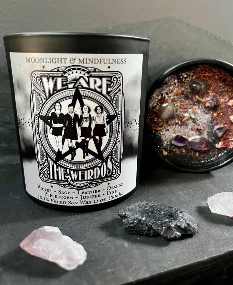We Are The Weirdos Soy Wax Crystal Candle, Hand-Poured