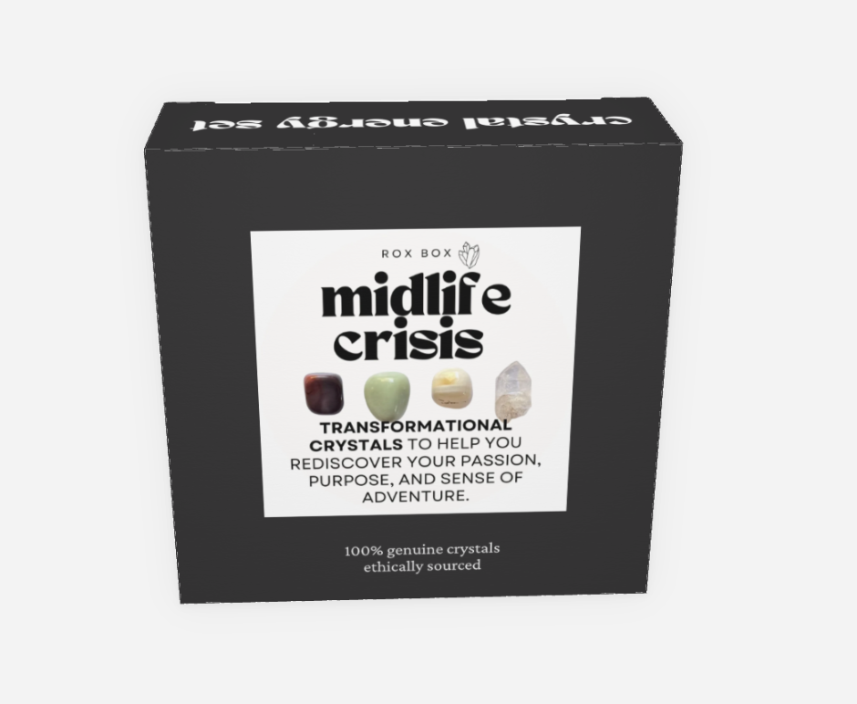 Midlife crisis - crystals for transformation - cheeky gift funny gift