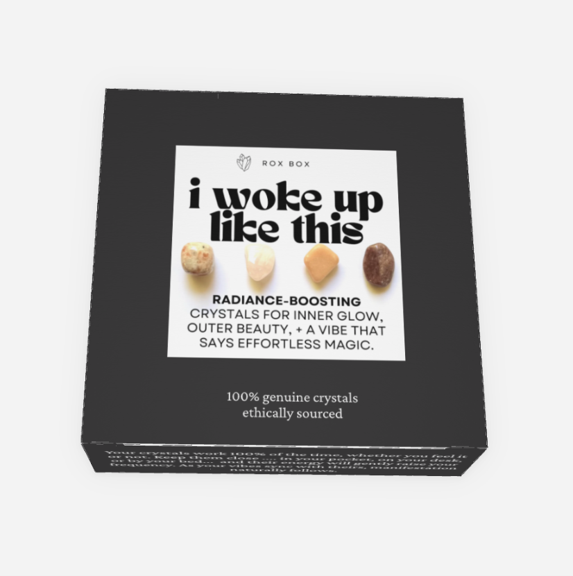 I woke up like this - crystals for beauty - cheeky gift funny gift set