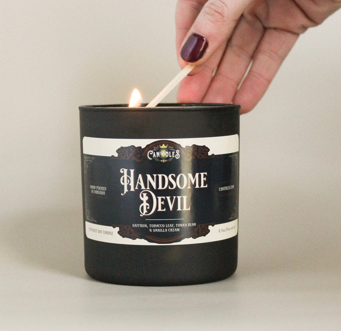 Masculine Gift Candle – Handsome Devil | Tobacco Leaf & Saffron