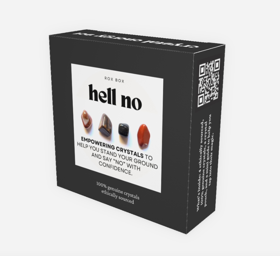 Hell no - crystals for empowerment - cheeky gift funny gift