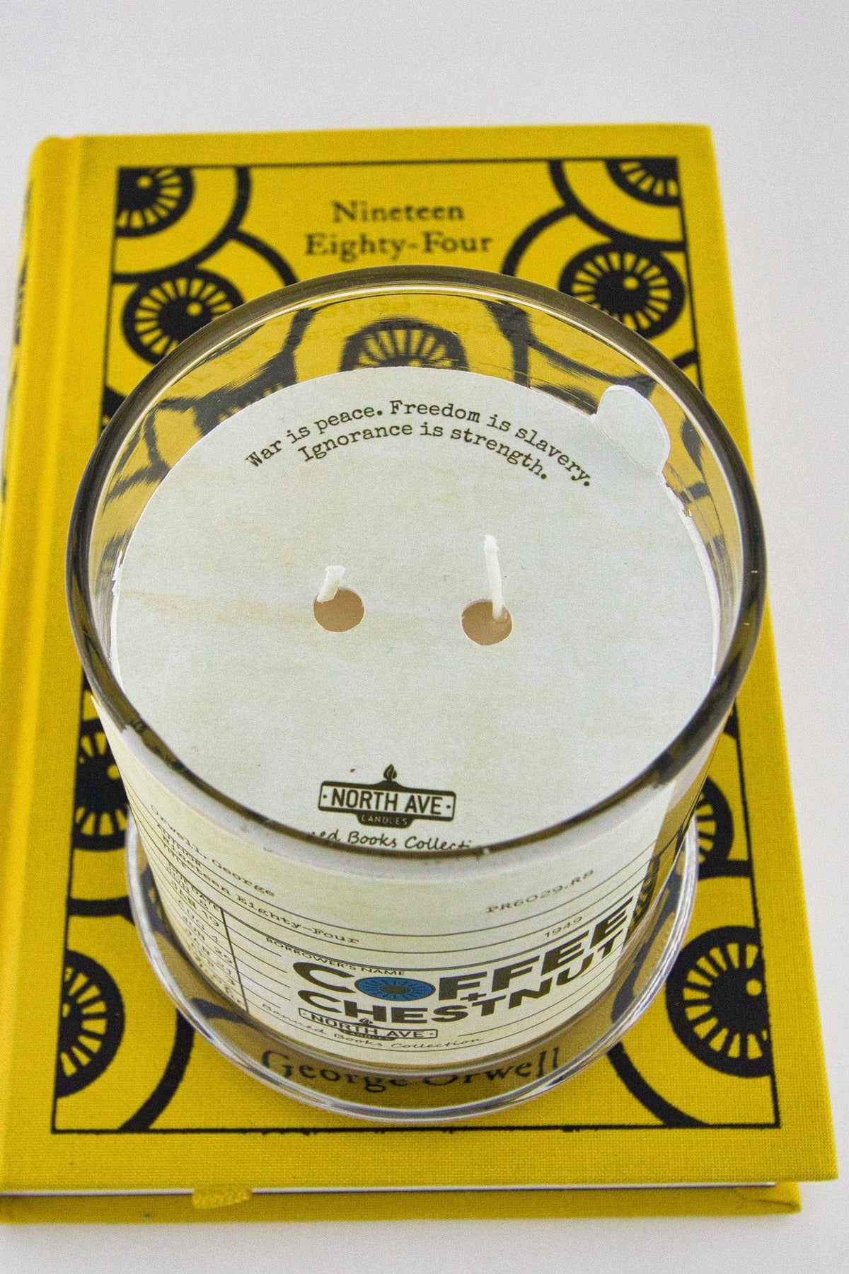 Banned Book Candle, George Orwell 1984 / bookstore gift